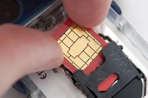 inserting a sim into a mobile phone