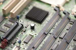 computer motherboard and memory slots