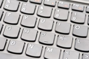modern keyboard closeup