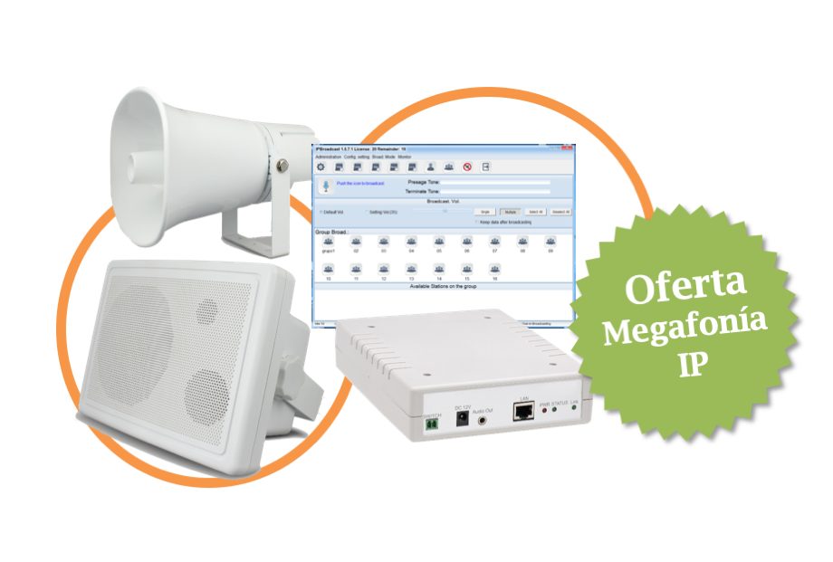 Oferta de 10% de descuento adicional en Megafonía IP